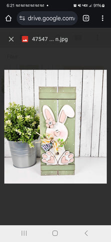 Pallet Bunny Doorhanger or Wall Hanging