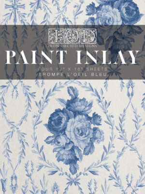 TROMPE L’OEIL BLEU IOD PAINT INLAYS 12×16 PAD™