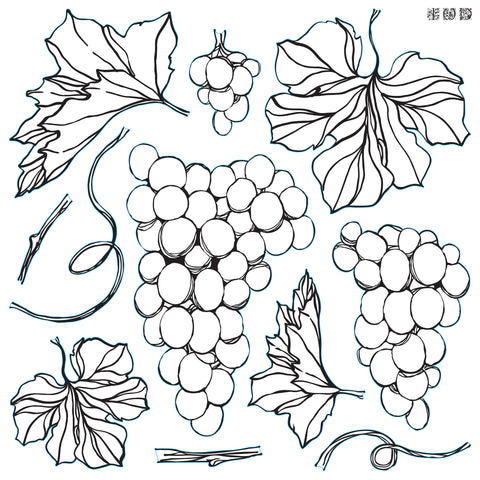 Grapes 12×12 IOD Stamp™ Retired IOD